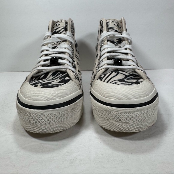 Adidas Nizza Wonder White Butterly Platform Mid Sneakers Women's Size 8.5 - Picture 3 of 10
